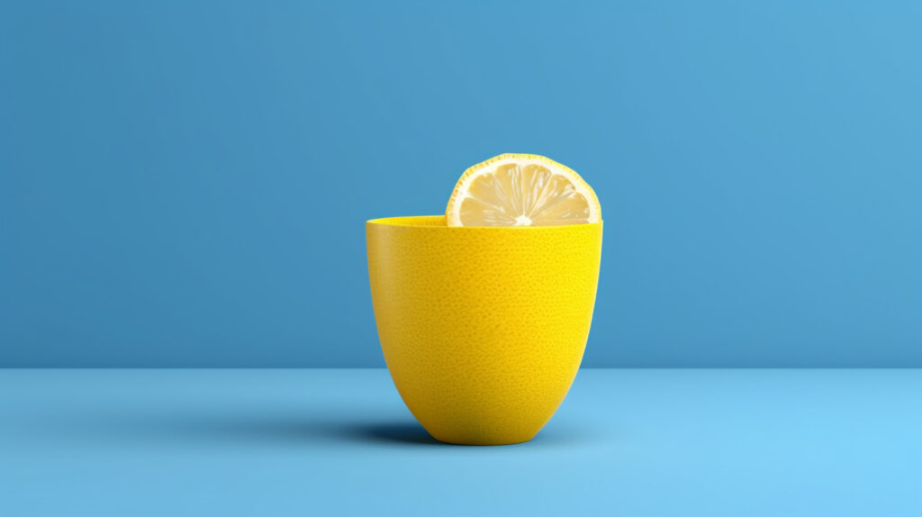 Tasse Tee mit Zitrone