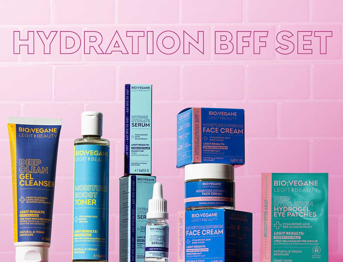 HYDRATION BFF SET zu gewinnen – Das ultimative Feuchtigkeitserlebnis von BIO:VEGANE